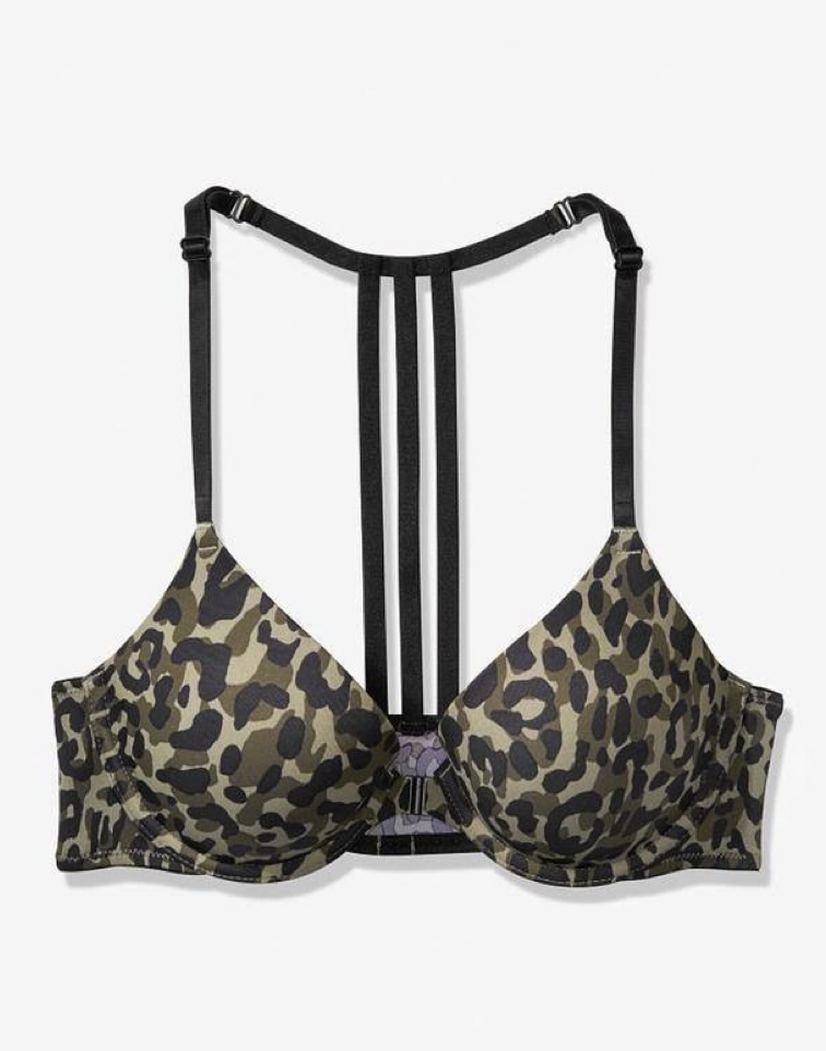 Бюстгальтер камуфляжний Victoria's Secret Womens Camo Padded Underwire Front Close Push-Up Bra Size 32C
