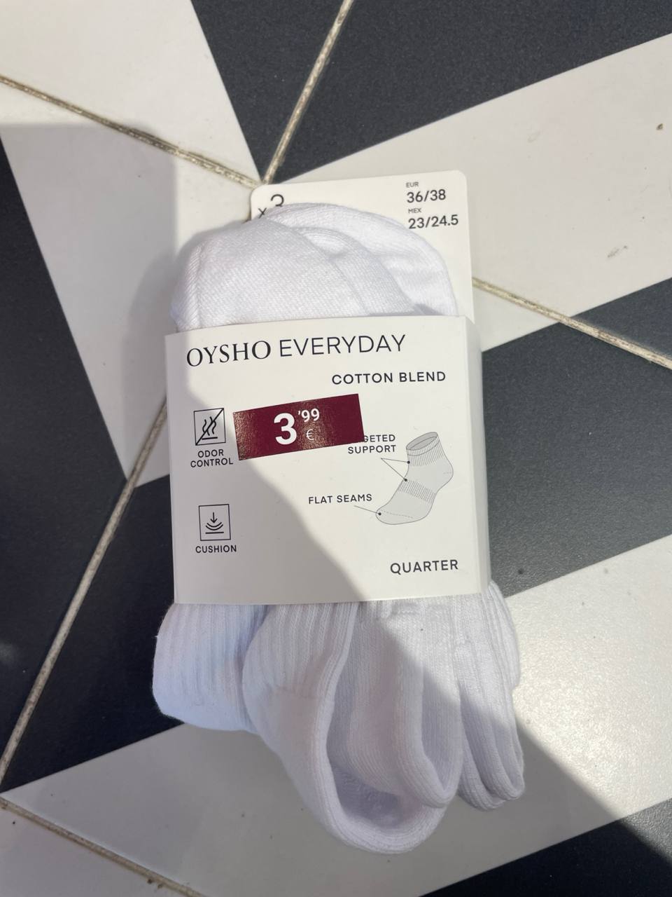 Oysho шкарпетки набір 3шт білі 36/38