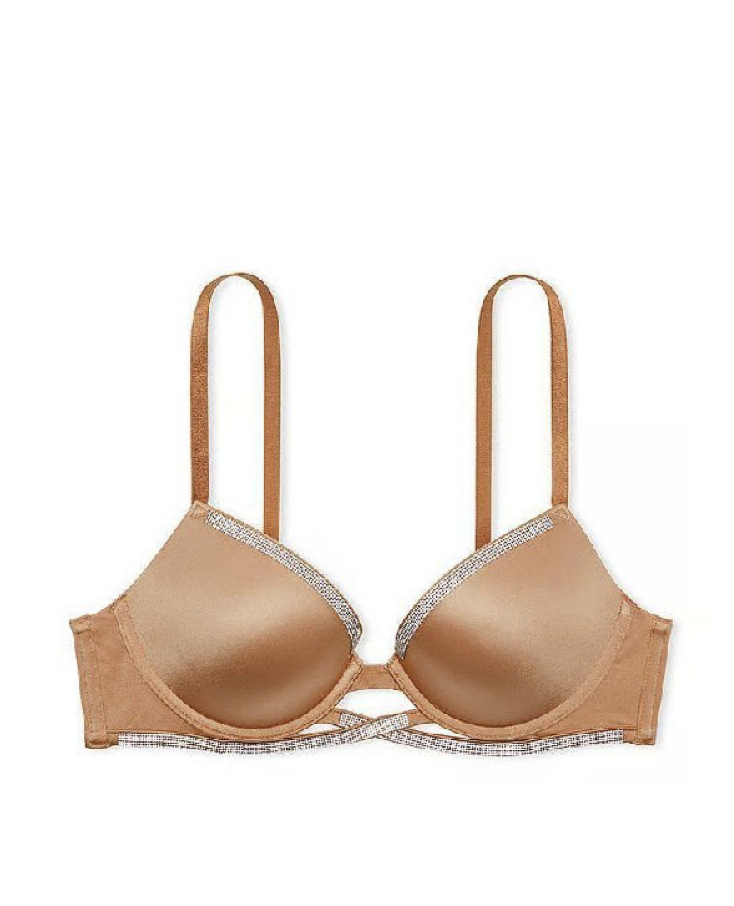 Бюстгальтер бежевий Victoria's Secret Shine Cradle Push-Up Bra Size 36C