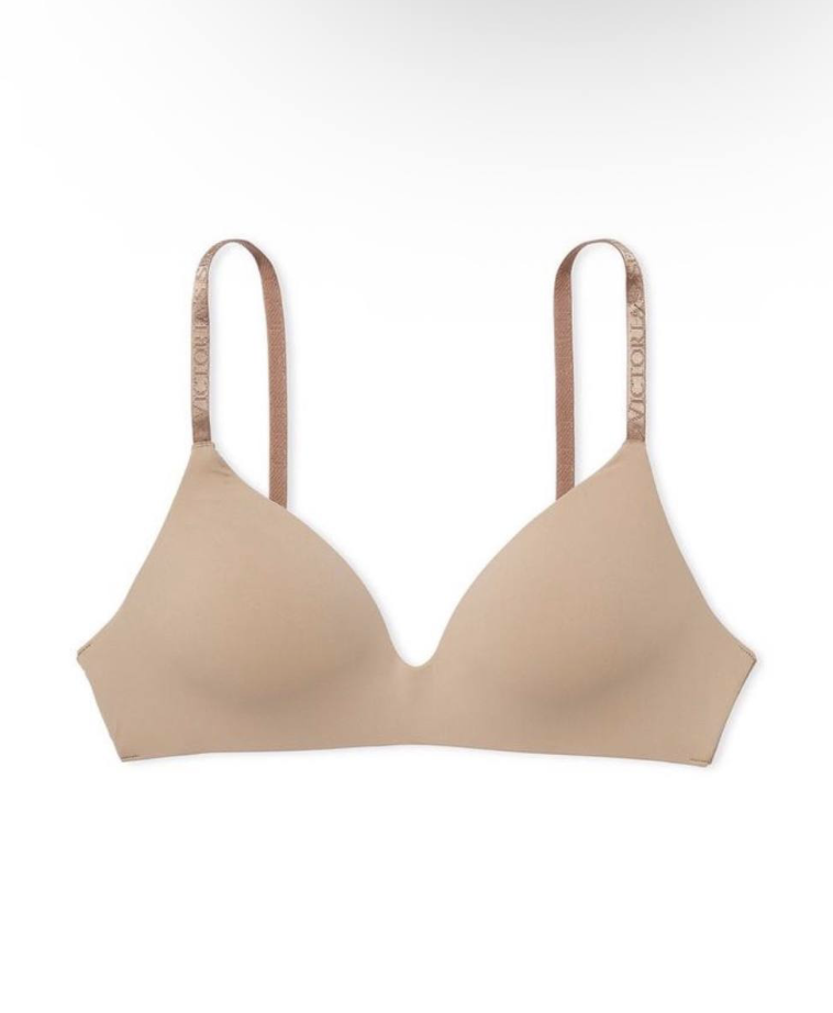 Бюстгальтер бежевий Безшовний Victoria's Secret The T-Shirt Lightly Lined Wireless Bra Size 36B