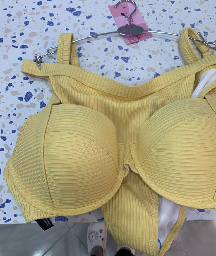 Купальник жовтий в рубчик Victoria's Secret Size M