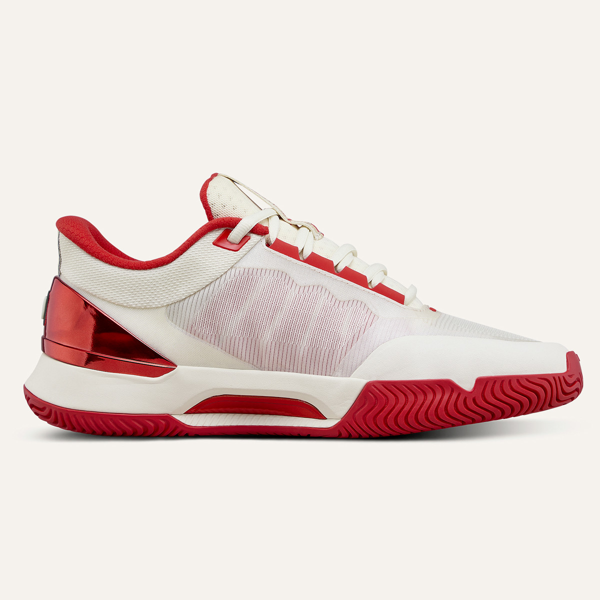 Wilson кросівки біло-червоні Intrigue Tour Women's Tennis Shoe Tofu / Infrared / Tofu USA 8,5