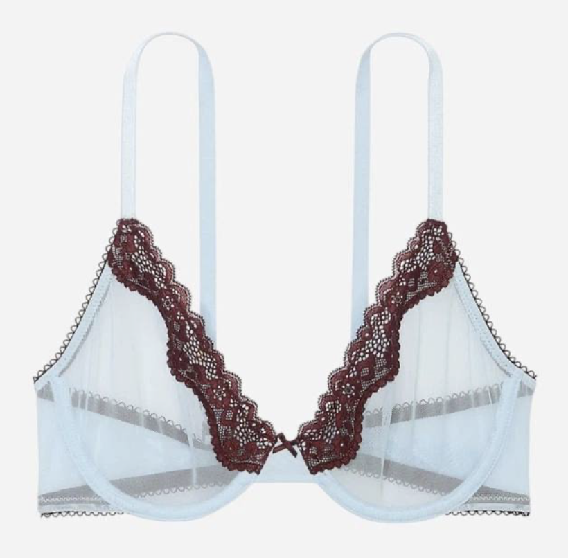 Бюстгальтер блакитний з коричневими вставками Tease Unlined Demi Bra Size 36C
