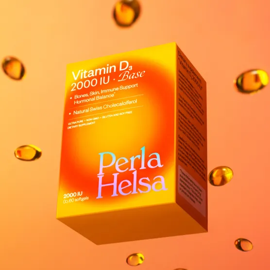 Perla Helsa Вітамін Д3 Vitamin D3 Base 2000 МО, 60 капсул