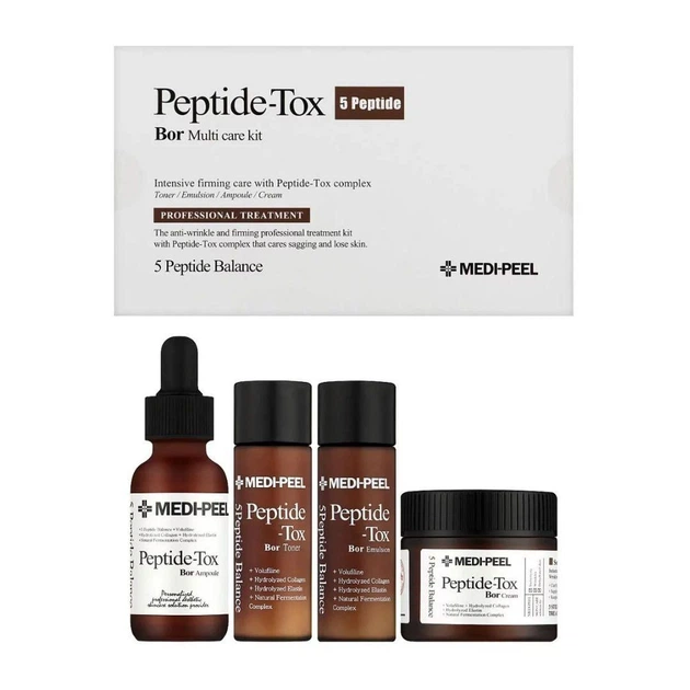 Ліфтинг-набір засобів для обличчя з ефектом ботокса Medi Peel Peptide-Tox Bor 5 Peptide Multi Care Kit