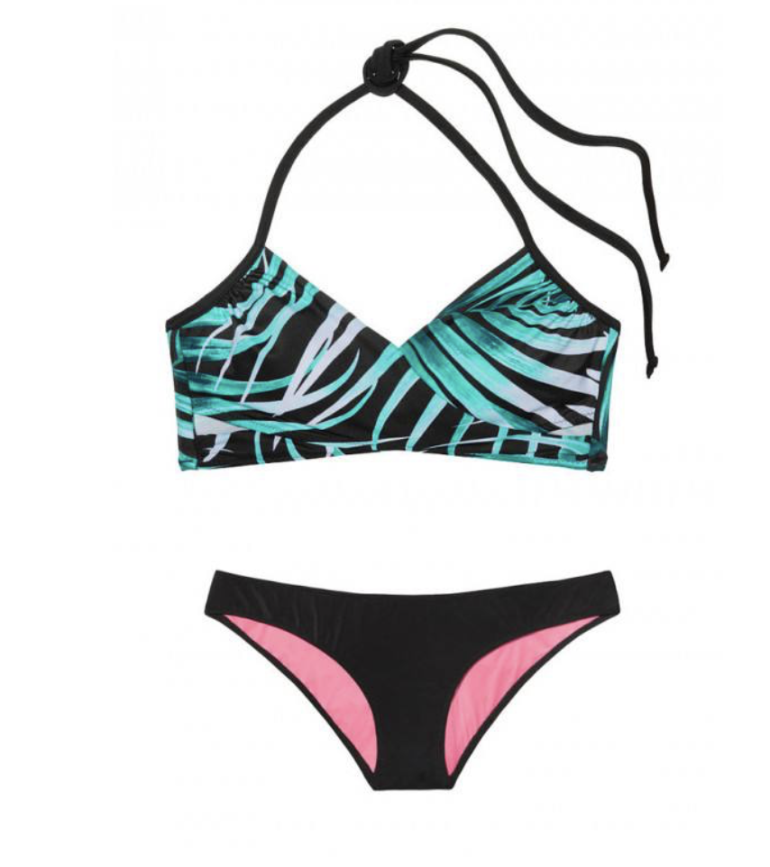 Купальник чорний тропік Victoria's Secret Pink Size S