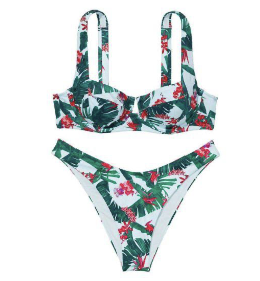 Купальник тропік Victoria's Secret Mix-and-Match Full-Coverage Blue Palm Size M