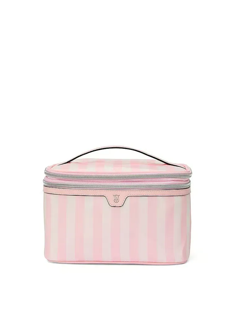 КОСМЕТИЧКА-КЕЙС У РОЖЕВУ СМУЖКУ VICTORIA'S SECRET EXPRESS TRAIN CASE, HERITAGE STRIPE