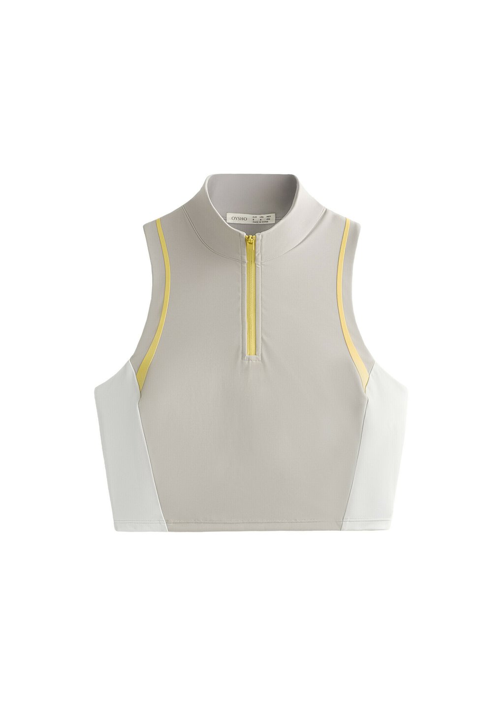 Майка Oysho Compressive block tank top сіра Xs
