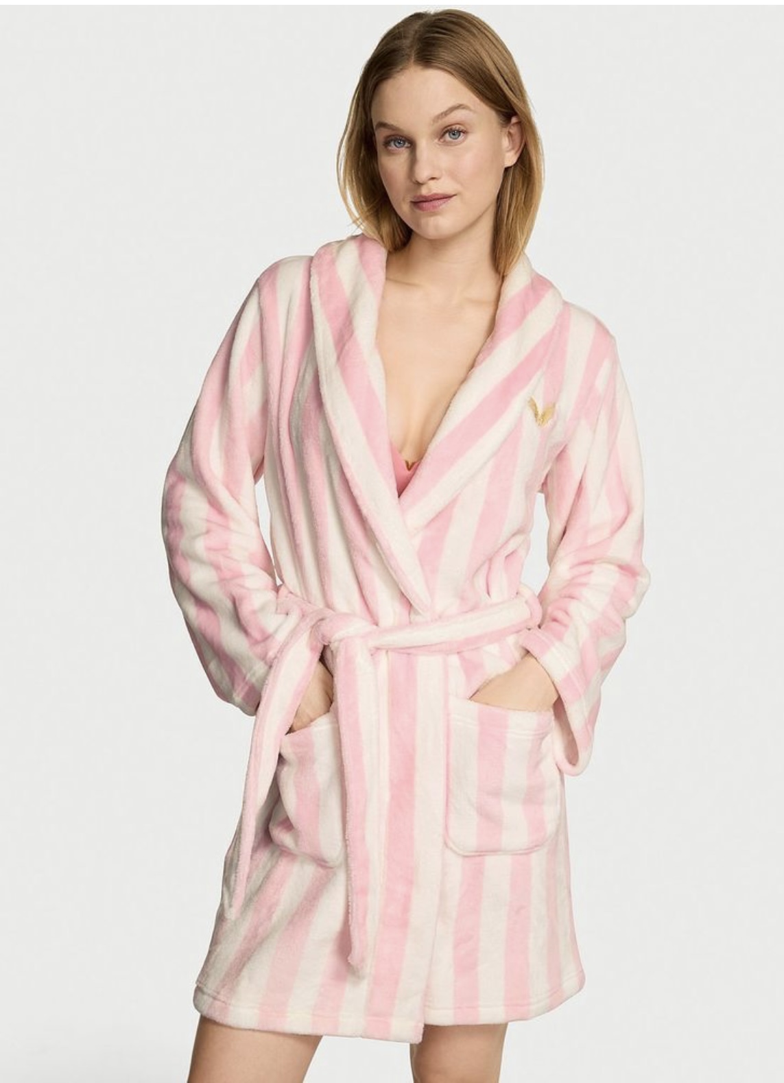 Плюшевий халат Short Cozy Robe Iconic Stripe Wings M/L