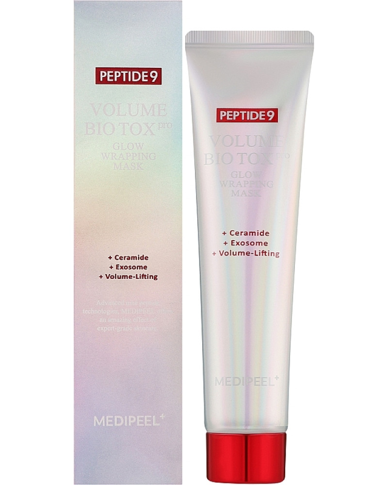 Омолоджуюча маска-плівка з об'ємним ліфтинг-ефектом Medi Peel Peptide 9 Volume Bio Tox Glow Wrapping Mask Pro, 70 мл