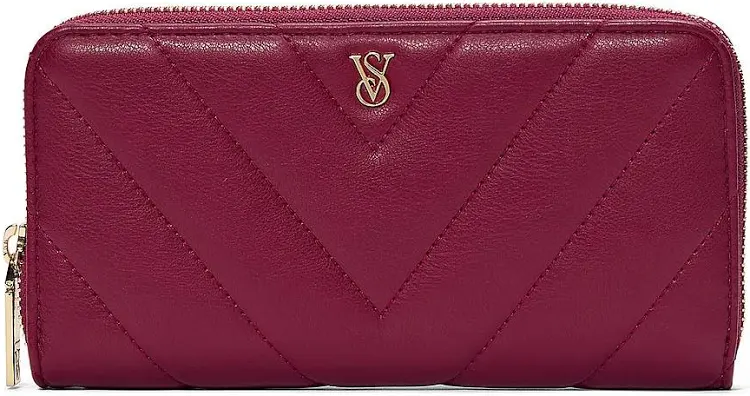 Кошелек бордовий Victoria's Secret Large Wallet with Zip