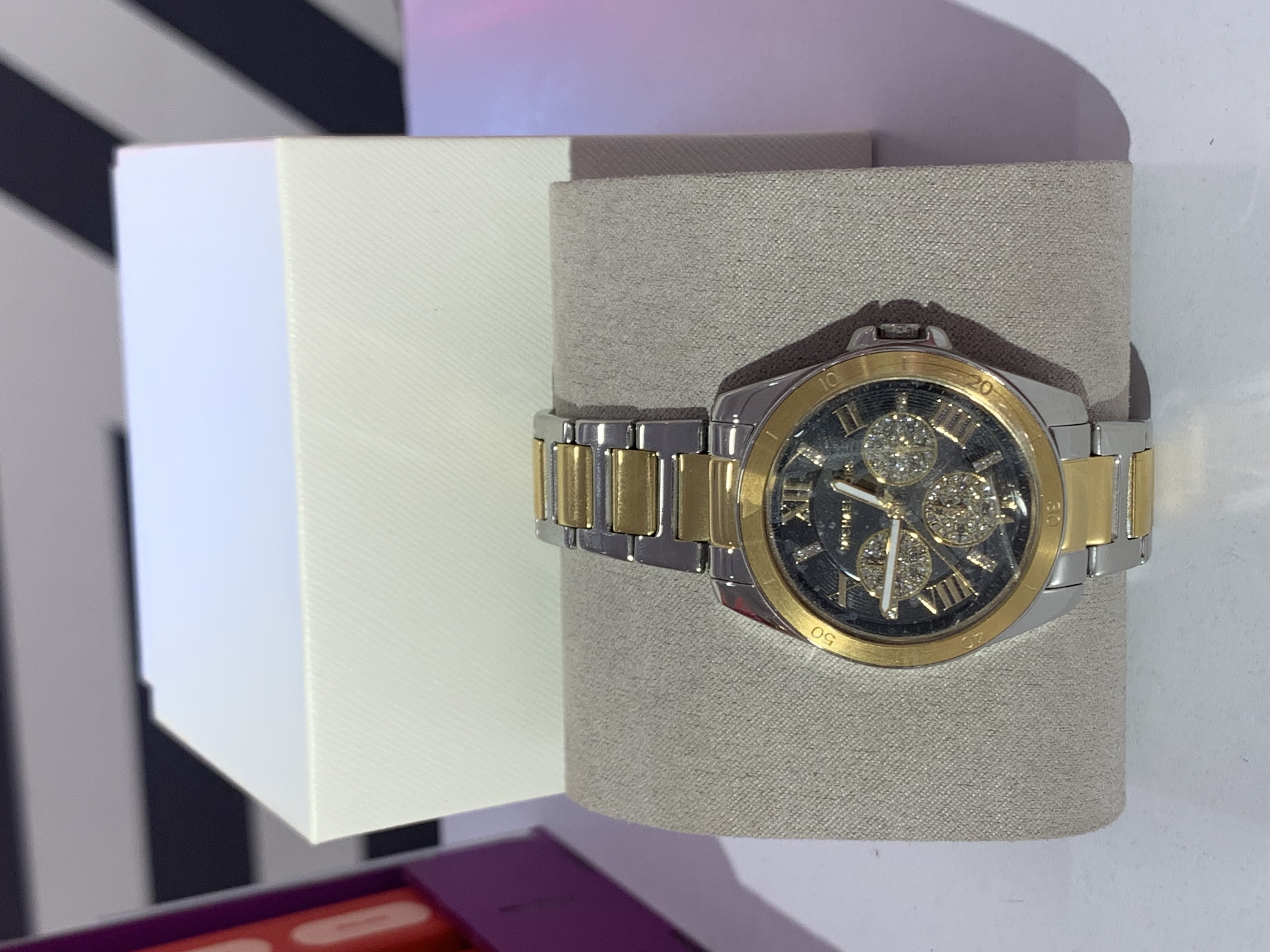Годинник Michael Kors Japan Movement strap China (срібно-золотий)