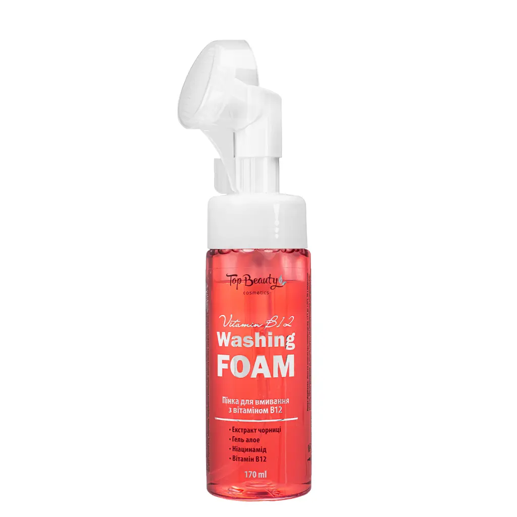 Пінка для вмивання з вітаміном В12 Top Beauty Washing Foam 170мл