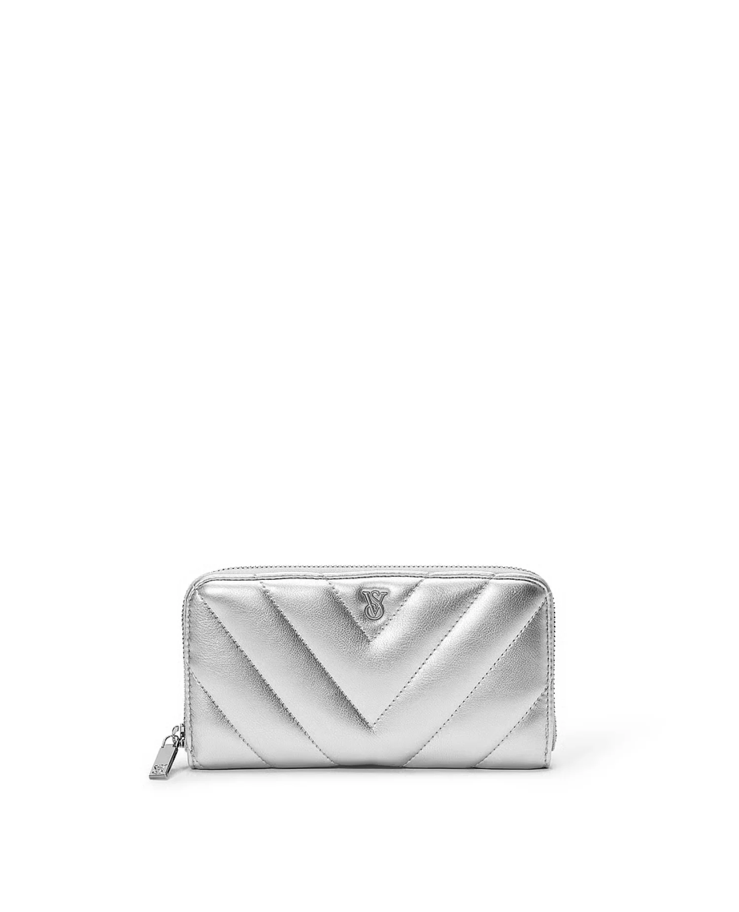 Гаманець срібний Victoria’s Secret Large Wallet with Zip Silver