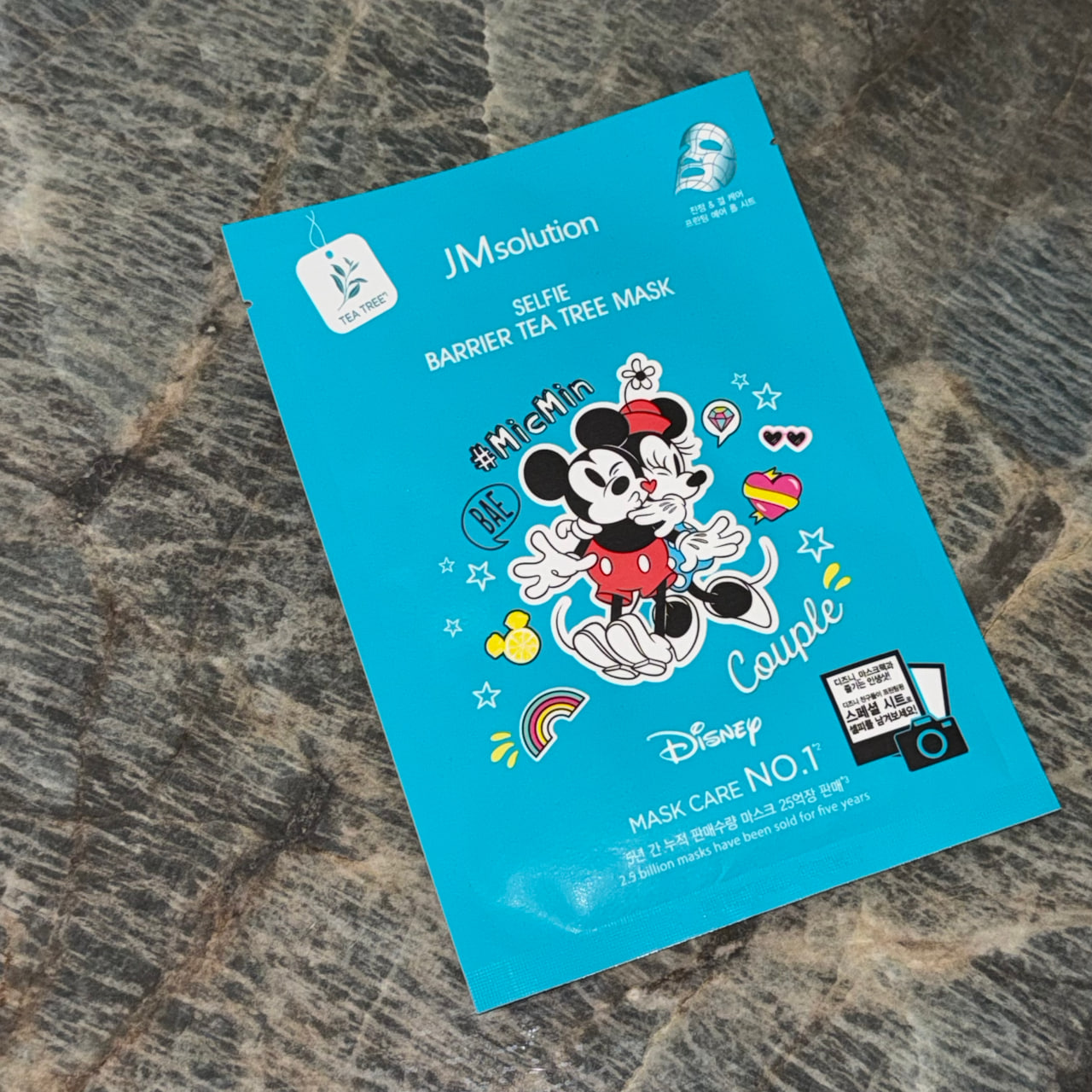 Заспокійлива тканинна маска з чайним деревом Jmsolution Disney Collection Selfie Barrier Tea Tree Mask
