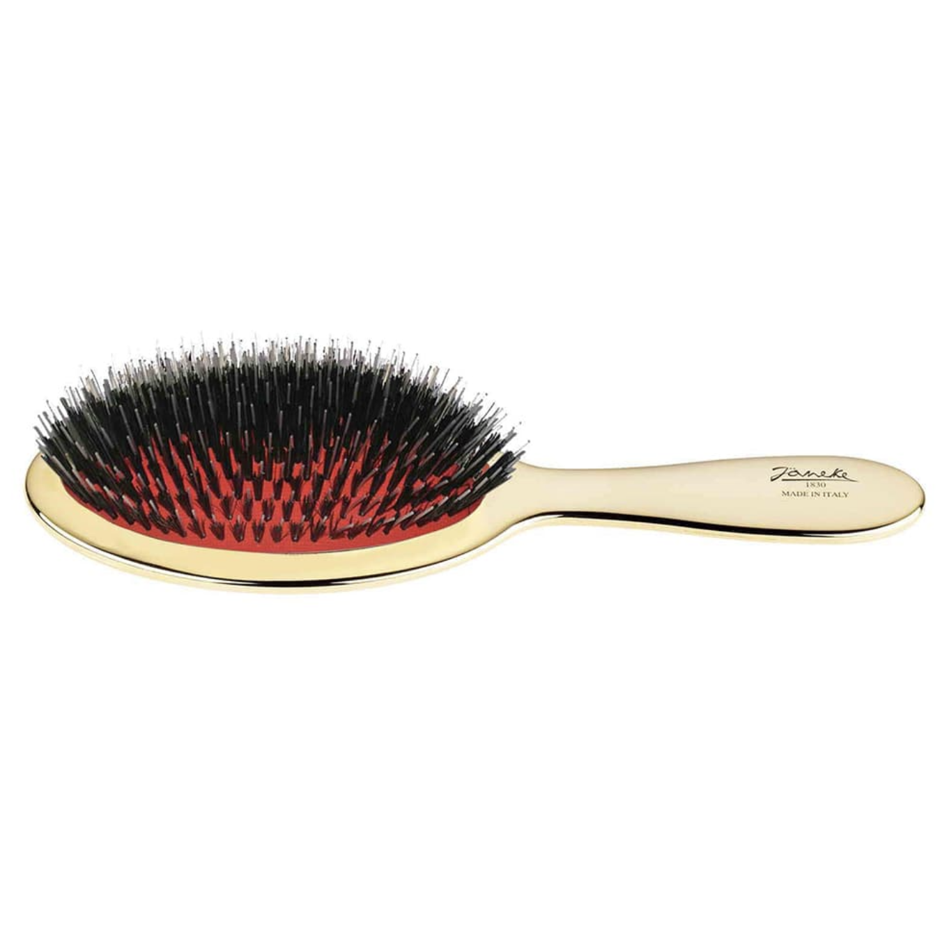 Гребінець із натуральною щетиною Janeke Brush With Bristles and Nylon Reinforcement золота розмір L