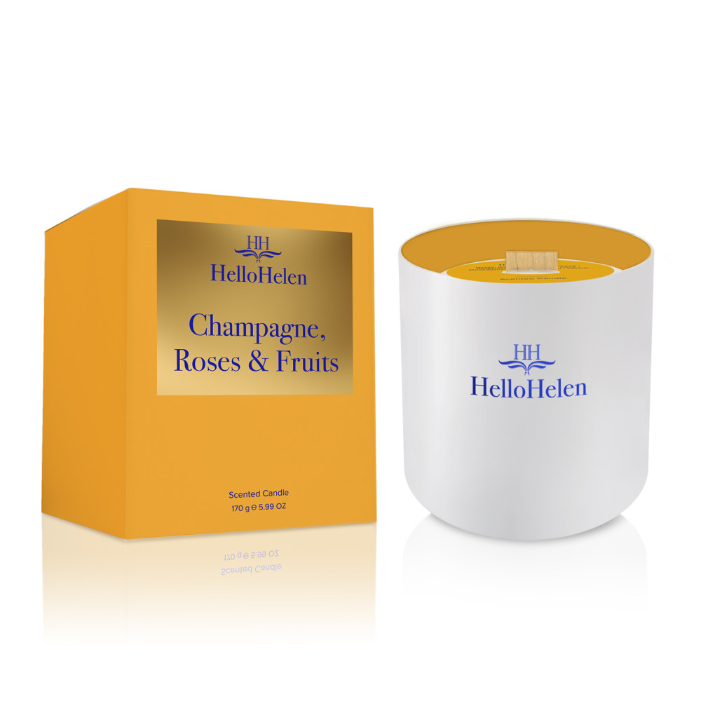 HelloHelen свічка Champagne, Roses, Fruits 170g