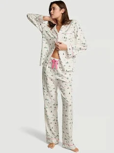 Піжама фланелева Victoria’s Secret - Cotton Flannel Long Pajama Set Size M regular