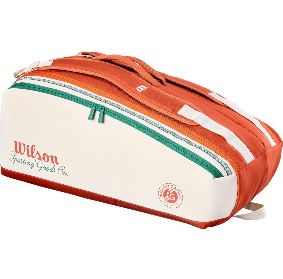 Тенісна сумка Wilson Roland Garros Super Tour 9PK Bag 2026 cream/clay/green
