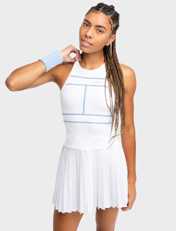 Тенісна біла сукня зі складками Siroko Slam White Size S