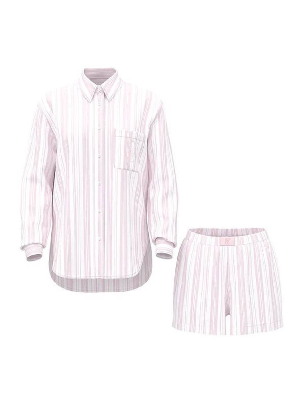 Піжама в полоску модал Victoria's Secret Modal-Cotton Short Pajama Set Size XL