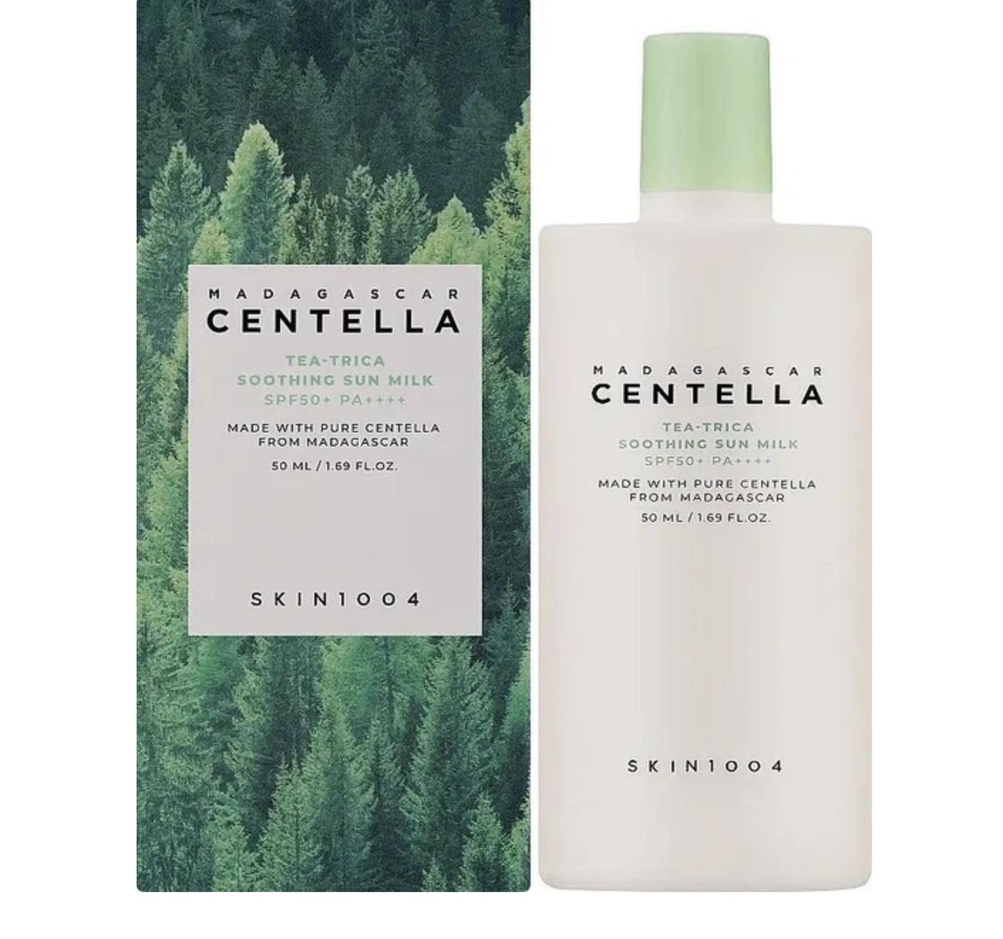 Сонцезахисне молочко з чайним деревом Skin1004 Madagascar Centella Tea-Trica Soothing Sun Milk SPF50+ PA++++ 50ml