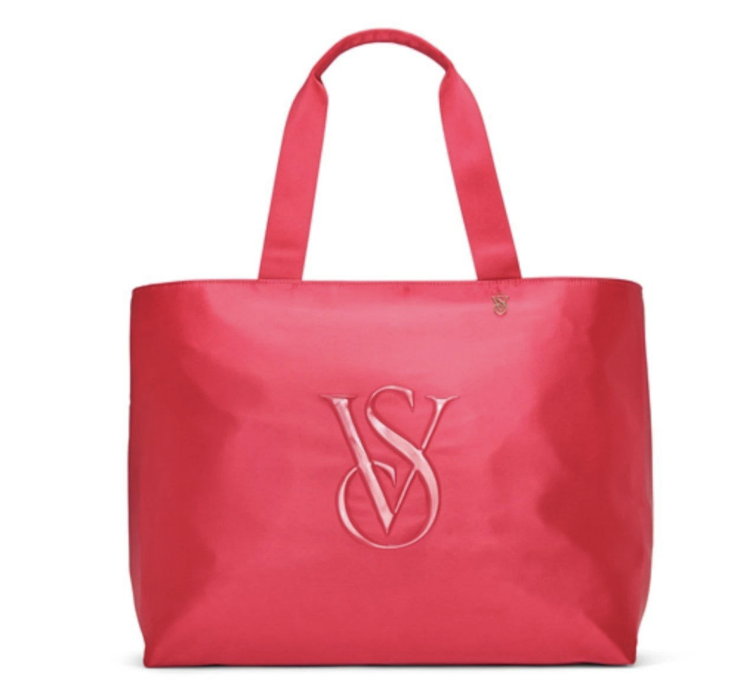 Сумка-тоут рожева Victoria’s Secret Monogram Logo Tote Bag