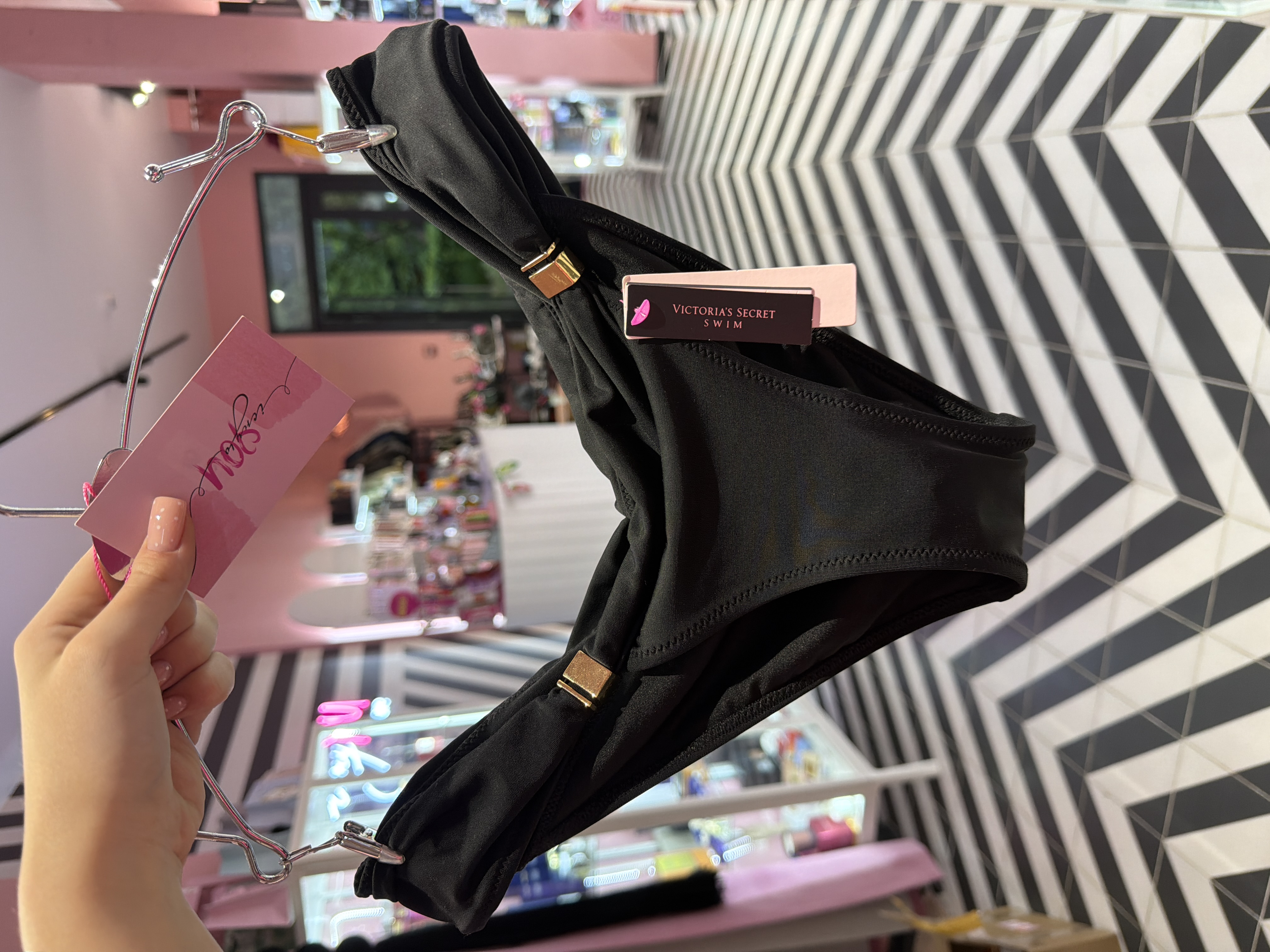 Чорні купальні трусики Victoria's Secret Size S