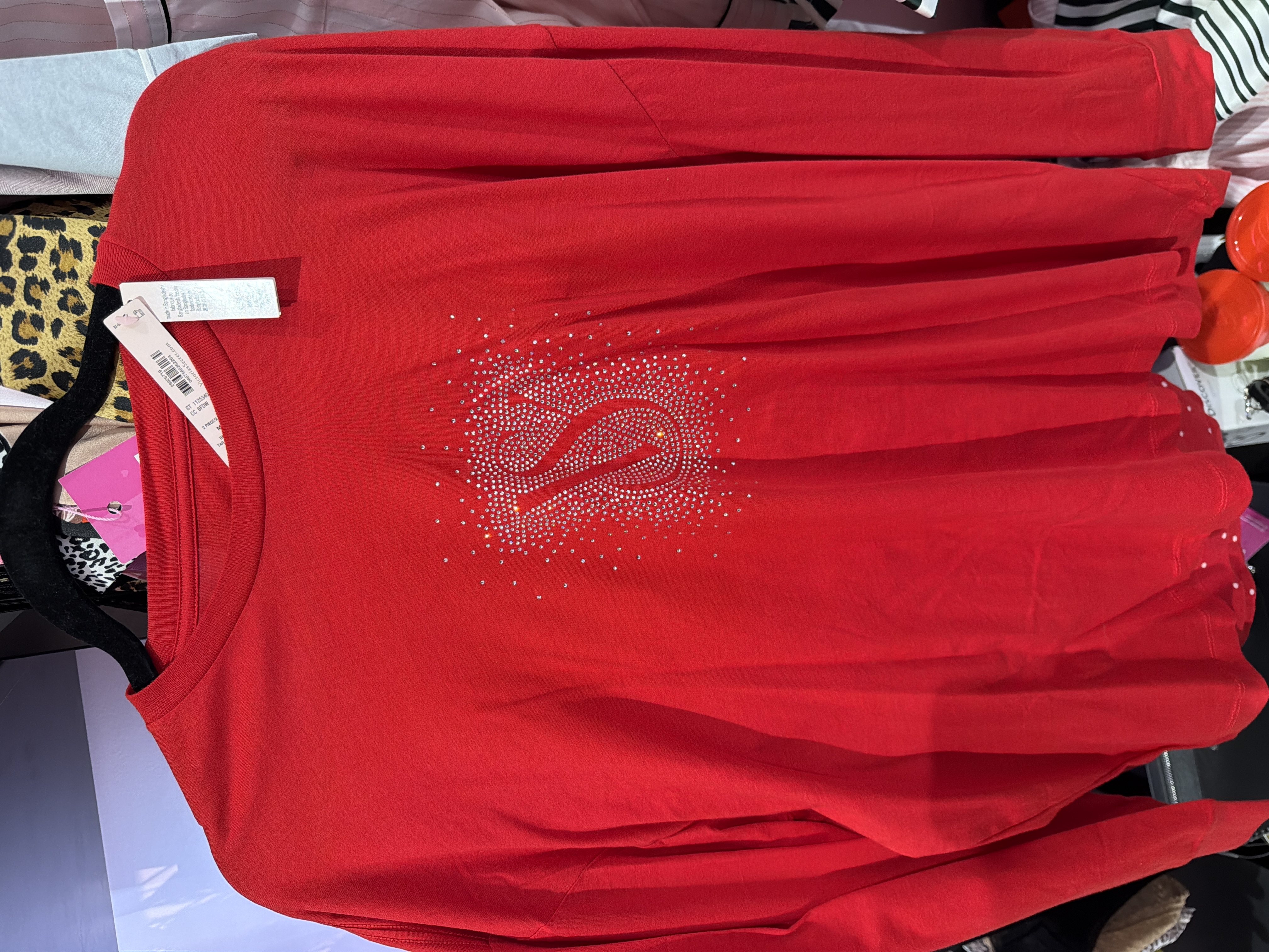 Піжама фланелева Victoria’s Secret Long- sleeve tee-jama set SIZE M