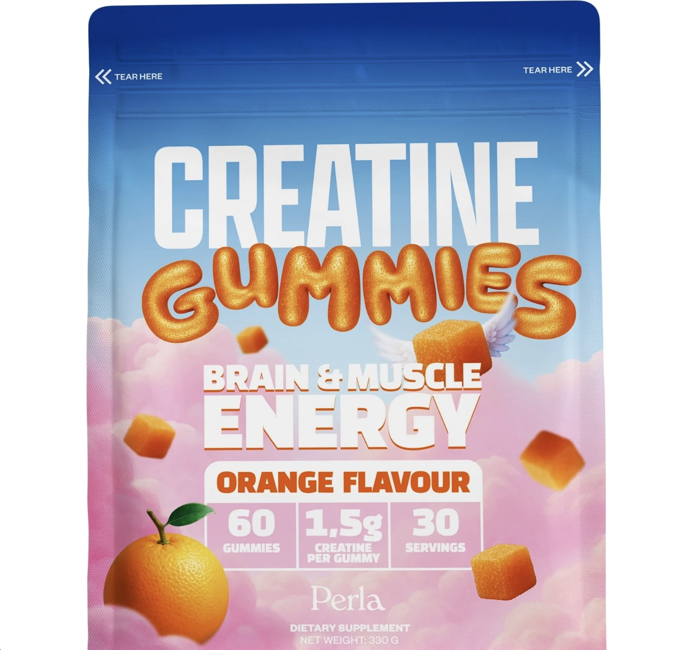 Креатин у gummy-форматі зі смаком апельсину Perla - Creatine Gummies 60шт