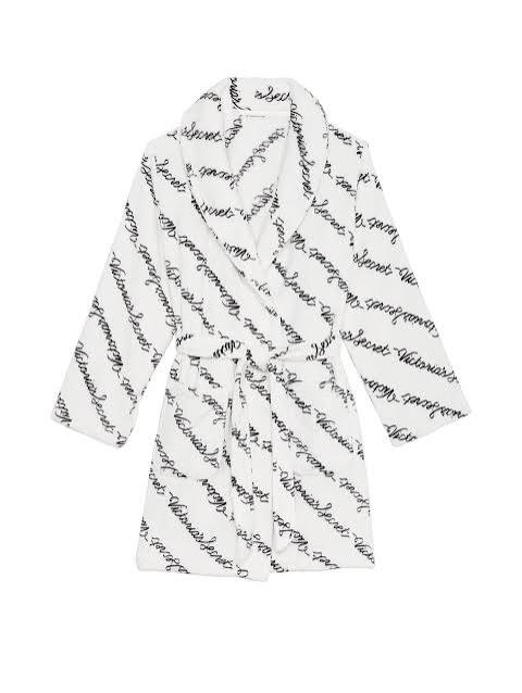 Халат Victoria's Secret Short Cozy Robe XS\S білий XS/S