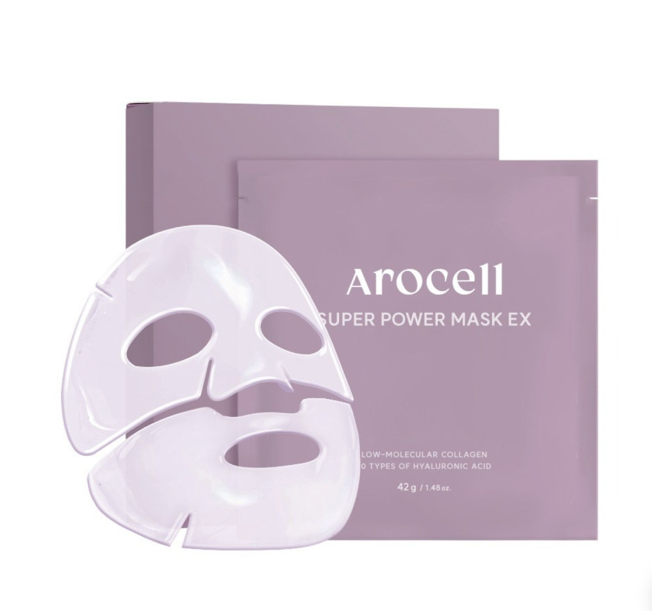 Гідрогелева маска з колагеном та 10 видами гіалуронової кислоти Arocell Super Power Mask EX 42g