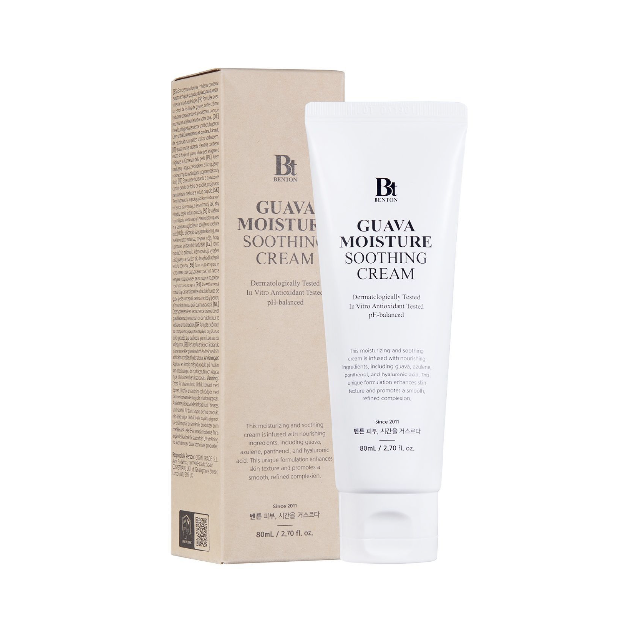 Заспокійливий крем з гуавою та азуленом Benton Guava Moisture Soothing Cream 80ml