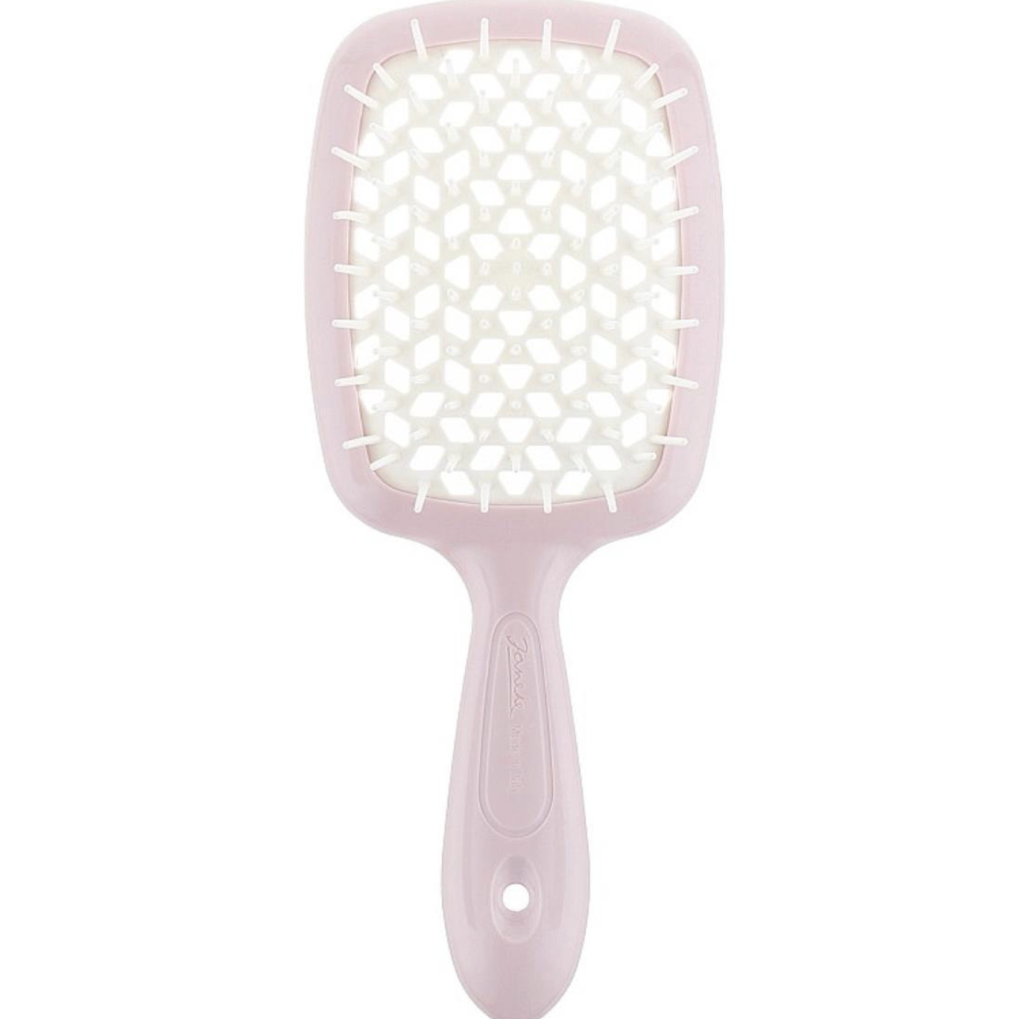 Гребінець для волосся Janeke Superbrush, ніжно рожевий з білим