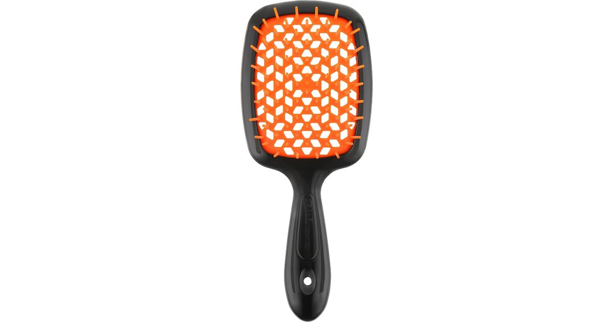 Гребінець для волосся Janeke Superbrush, Чорний з помаранчевим