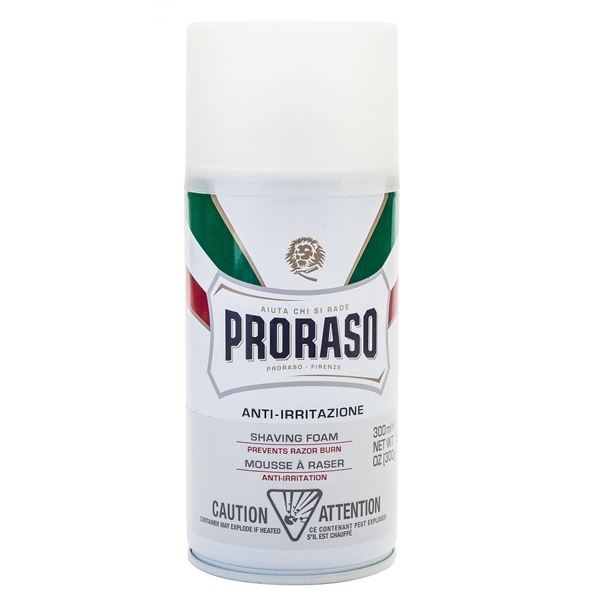 Піна для гоління для чутливої шкіри Proraso - White Line Anti-Irritation Shaving Foam, 300 мл