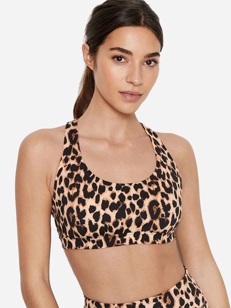 Спортивний топ Strappy Back Light Impact Sport Bra Victoria’s Secret леопардовий