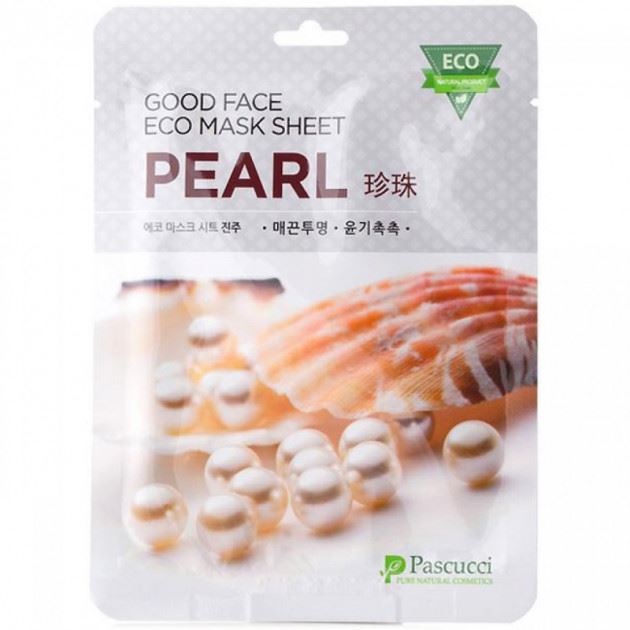 Маска для обличчя з екстрактом перлини Amicell Pascucci Good Face Eco Mask Sheet Pearl