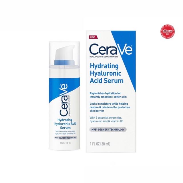 Увлажняющее сыворотка для кожи CeraVe Hyaluronic Acid Face Serum 1oz | Hydrating Serum for Face with Vitamin B5