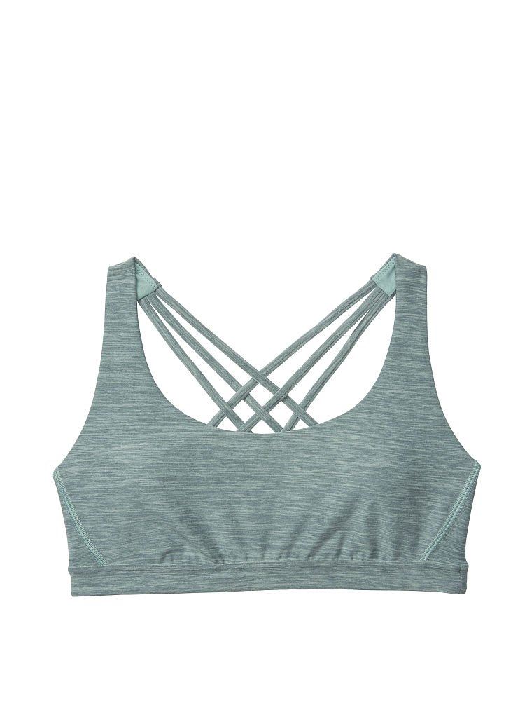 Топ Victoria’s Secret Incredible Essential Strappy Back Heathered Bra сіро-блакитний S