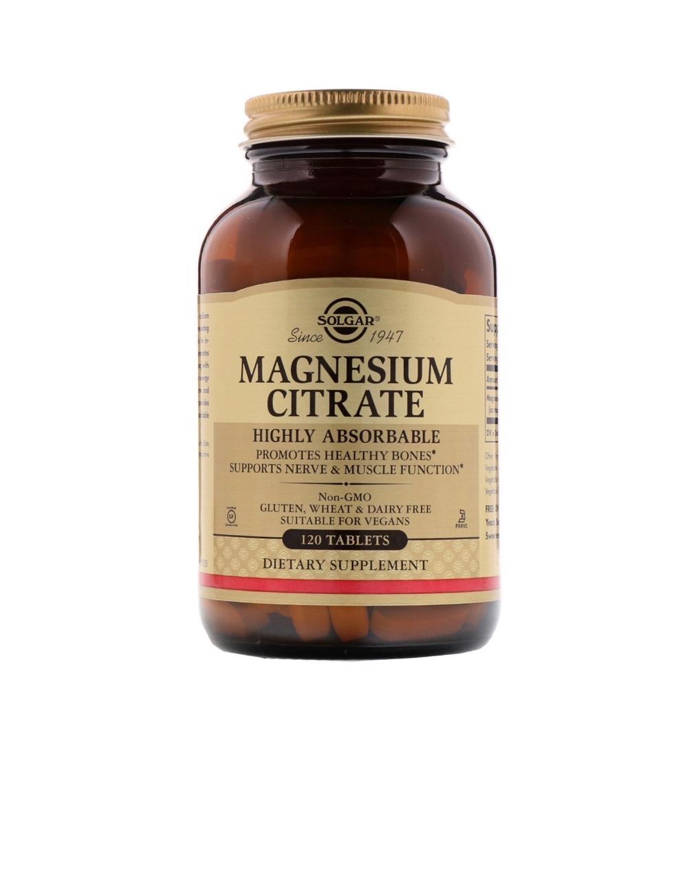Solgar magnesium citrate 120шт
