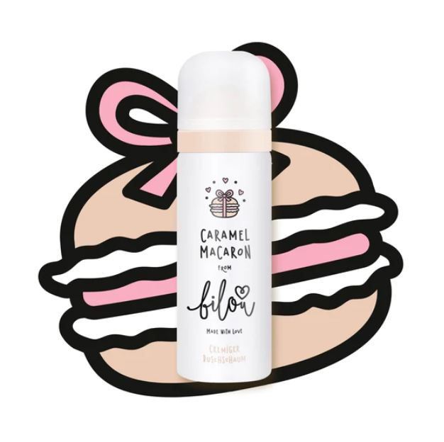 ПІНКА ДЛЯ ДУШУ Caramel Macaron MINI від BILOU 50ml