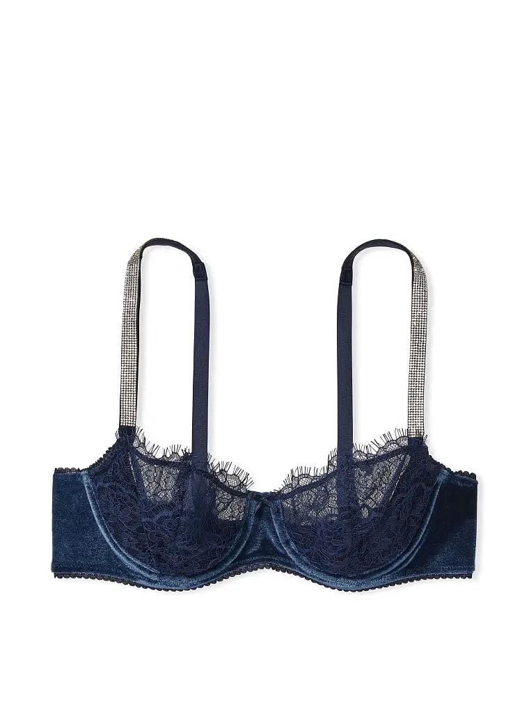 Бюстгальтер зі стразами velvet shine strap balconette bra Victoria’s Secret Size 32D