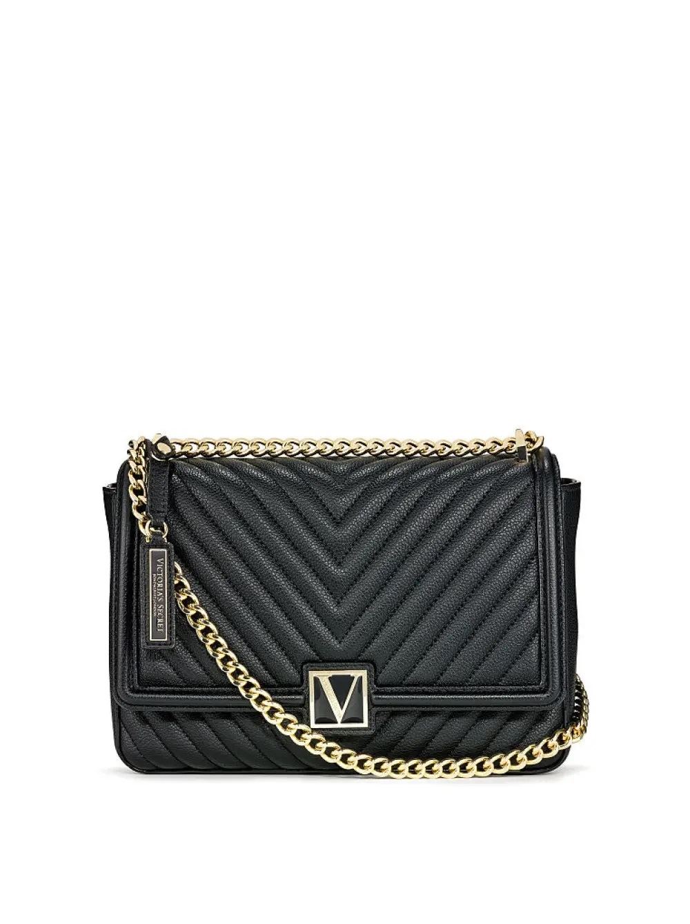 Сумка Crossbody Bag VICTORIA'S SECRET THE VICTORIA MEDIUM SHOULDER BAG V-QUILT BLACK LILY