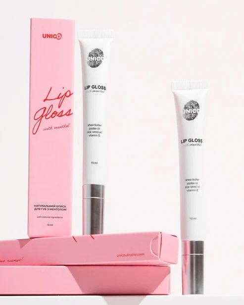 UNICO LIP GLOSS with menthol AMOUR - Блиск для губ з ментолом