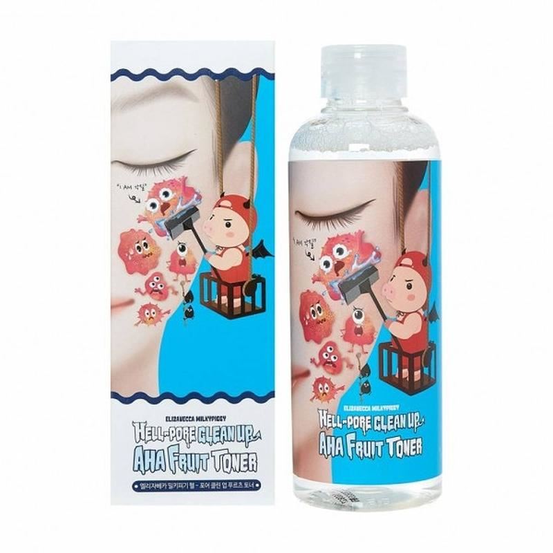 Пілінг-тонер із фруктовими кислотамиElizavecca Face Care Hell-Pore Clean Up Aha Fruit Toner, 200мл