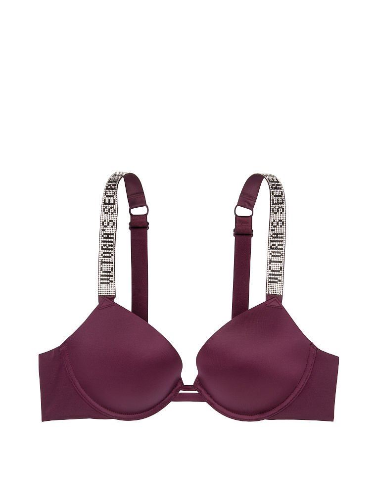 Бюст бордо Victoria’s Secret Very Sexy Diamond Chain Front Close Push-Up Bra Бордо 34С (75С)