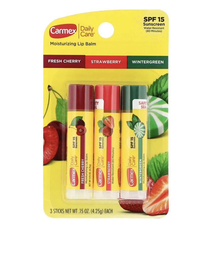 Набір бальзамів для губ Carmex 3-Pack Sticks spf 15 (3 шт. 4,25 г.)
