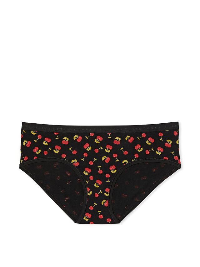 Трусики VISTORIA'S SЕСRЕT STRETCH COTTON BIKINI PANTY, BLACK CHERRY